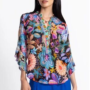 Johnny Was Silk Zellah Blouse! Size S
